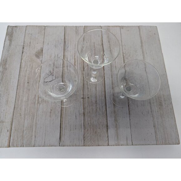 Set Of 3 Cordial Glasses Vintage Etched Wheat Pattern 4 1/8" Tall - Picture 2 of 6